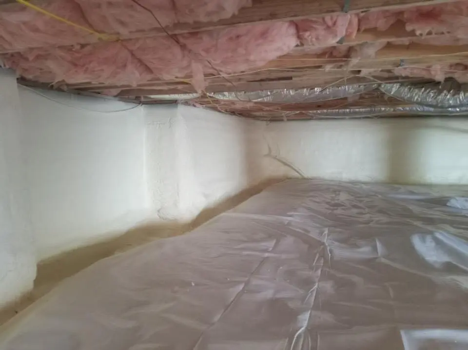 Crawl space encapsulation with closed-cell spray foam for Roof Maintenance in St. Pete Beach